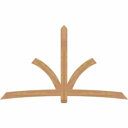 Ekena Millwork Davenport Timber Gable Bracket, Western Red Cedar, 108"W x 63"H x 1 1/2"D x 5 1/2"F, 14/12 Pitch GBW108X63X0206DAV00SWR